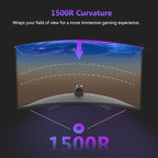 Z-Edge 27 inch Curved Gaming Monitor, FHD 1080P 300Hz 240Hz PC Monitor, Ultra-Fast MPRT 1ms Curved Monitor, 1500R, 16.7M Colors, UG27H Frameless Bezel, 2X DP 1.4 Ports and 2X HDMI 2.0 Ports