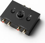 Y.D.F 2-Way Bi-Directional RCA Switch, HiFi AV L/R Sound Channel 1 in 2 Out or 2 in 1 Out, L/R Sound Channel Audio Switcher Splitter RCA Stereo Selector for DVD Stereo Speaker CD Player