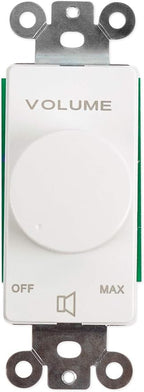 Rockville VOL70100 100 Watt 70V Wall Volume Control Zone Controller, White, 11-Step Rotary Dial, Euro-Block Terminal, Dust-Protected Circuit, for Commercial and Home Audio