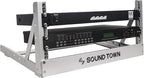 Sound Town 4U Aluminum 2-Post Desktop Open-Frame Rack, Angle Adjustable, for Audio/Video, Network Switches, Routers, Patch Panels (2PF-4A)