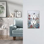 Bvtewkhz Wildflowers Flowers Floral Plants Duplex Outlet Wall Plate Cover Decorative Light Switch Covers Electrical Faceplate Switch Plates for Bathroom Kitchen Home