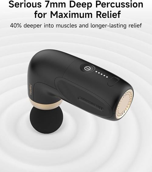 A1 Super Mini Massage Gun, Percussion Deep Tissues Muscle Massager, Travel Massage Gun, Compact Sports Massager, Portable Handheld Massager for Office, Home, Athletes(Black)