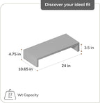 Anji Mountain Wooden Monitor Stand - Elegant Monitor Riser, Perfect Monitor Stand for Desk Organization, Durable Wood Construction monitor stands, Enhances Ergonomics and Workspace Efficiency,Walnut