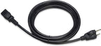 Amazon Basics Computer Monitor TV Replacement Power Cord - 10 ft, 24 count (Pack of 1), Black