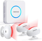 Motion Sensor Door Chime, Wireless Motion Detector Alarm Indoor, Business Entry Alert Bell with Buzzer, Doorbell for Home/Garage Door/Store, USB/Battery Powered,1 Receiver +3 Sensors