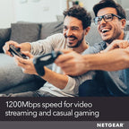NETGEAR WiFi Range Extender (EX6120) - Add up to 1,500 sq. ft., 25 Devices - AC1200 Dual Band Wireless Signal Extender (Up to 1.2 Gbps Speed), Compact Wall Plug Design – Free Expert Help