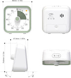 InfPokid Visual Timer for Kids with Pause Function, 60 Minute Countdown Timer for Kids Desk Study, Teaching, Kitchen Cooking, Office Meetings, Time Management for ADHD (White)