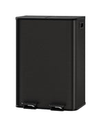 Garvee Trash Can, 2 x 8 gal (2 x 30 L) Garbage Can for Kitchen Dual Compartment Recycling Kitchen Step Trash Bin, Stainless Steel Trash and Recycle Bin Combo with Soft-Close Lid,Black