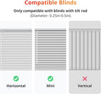 SwitchBot Blind Tilt Motorized Blinds - Smart Electric Blinds with Bluetooth Remote Control, Solar Powered, Light Sensing Control, Add Hub Mini to Make it Compatible with Alexa & Google Home