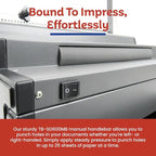 TruBind Heavy Duty Manual Coil Binding Machine with Electric Inserter | 25 Sheet Punch Capacity | Bind up to 440 Sheets | 46 Fully Disengageable Dies | 4:1 Pitch | 1-Year Warranty