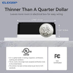 ELEGRP Dimmer Switch, Digital Dimmer Light Switch for LED Lights 150W, INC/HAL 450W, Single Pole LED Dimmer Switch, Needs Neutral Wire, Wall Plate Included, UL Listed, 6 Pack, Matte White