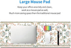 CANFLASHION Desk Pad,Office Desk Mat 31.5"×11.8" Large Gaming Mouse Pad,Durable Extended Computer Mouse Pad,Waterproof Thick Big Mouse Pads with Non-Slip Rubber Base Office Home Romantic Floral Rug
