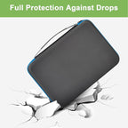 Battery Organizer Storage Holder Case Box with Tester Checker BT-168. Holds 225 Batteries AA AAA C D Cell 9V 3V Lithium (Blue)