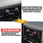 Air Conditioner Switch Control Button Knob Cover Compatible with 2024-2025 Hummer EV Accessories Rear Climate Control Knob Covers, Aluminum Alloy AC Decal Trim Rings Interior 2Pcs (Red)