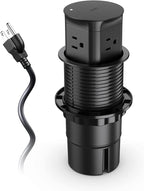 Jgstkcity Pop up Outlet for Kitchen Counter Island,Pop Out Outlet Station with 15 Amp Receptacle Outlet, Splash Resistant,3.15" Diameter,Conference Table Power Hub,ETL Listed