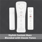 Digital Dynasty 2 Pack Motion Plus Wii Controller with Nunchuks - Wii Remote with Nunchuks Compatible with Nintendo Wii & Wii U (White)