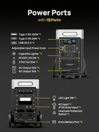 AFERIY 3840Wh Portable Power Station,120V AC Outlets x 5,2.5H Fast Charge,3600W LiFePO4 Battery Power Station,Solar Generator for Home Use,Outdoor Camping,Power Outage,Camping,RV,Emergencies