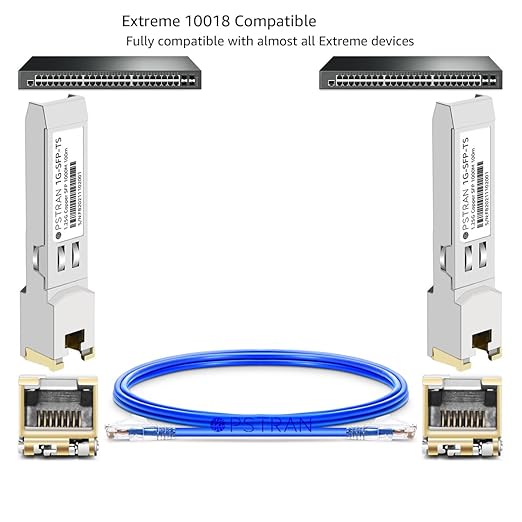 OPSTRAN 1000BASE-T SFP RJ45 Copper Transceiver Module Compatible with Extreme 10018 100m Cat 5e/6/6a