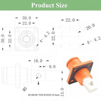 1 Set Battery Energy Storage Connector 150A 35mm² High Current HV Connectors Quick Plug Terminal Right Angle Plug and Socket IP67 Waterproof Power Adapter (Orange, 150A)