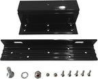 Visionis FPC-5192-BL Black 600lbs Indoor Electromagnetic Lock with 600 lbs L and Z Bracket for Inswinging Door