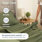 Split Head King Sheet Set – 4 Piece Flex Split Top King Sheets for Adjustable Beds - Fits 14” to 16" Mattress w/ Deep Pockets - Soft, Breathable & Cooling - Luxury Bedding & Wrinkle Free - Sage Green