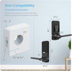 Lockly Smart Lock Secure Pro (2026 Latest Version),Fingerprint Door Lock, Keyless Entry, Built-in Wi-Fi Latch, PIN Genie Keypad (Black)