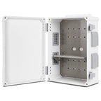 Namunanee Outdoor Electrical Junction Box, ABS Water Resistant Enclosure with Internal Mounting Panel & Hinged Cover (15" H x 11" L x 6" W)