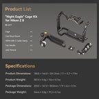 SmallRig Night Eagle Z8 Camera Cage Kit for Nikon Z 8, Aluminum Alloy Full Camera Cage, with Quick Release Plate for Arca-Swiss and Cold Shoe Mount for Microphone and Light - 4317