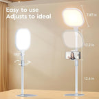 White 1Pack Video Conference Lighting for Zoom Meeting, Ring Light for Desk with Flexible Stand