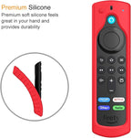 CaseBot Remote Case for Fire TV Stick HD/4K/4K Max (1st Gen)/Fire TV Stick (3rd Gen)/Lite - Anti-Slip Shockproof Silicone Cover for Alexa Voice Remote (2nd & 3rd Generation) (Red)
