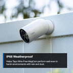 Tapo MagCam 2K+ - 2025 Wirecutter Best Outdoor Security Camera & PCMag Editors' Choice, Wireless Battery Power, Magnetic Mount, Subscription-Free SD Storage or optional Cloud, Person/Vehicle Detection