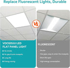 VocgoUU 2x2 LED Flat Panel Light, 4 Pack, Selectable 30W/40W/50W, 3000K/4000K/5000K/6000K, 0-10V Dimmable, ETL Certified, 5500LM, Drop Ceiling Office Lighting