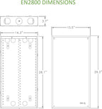 Legrand - OnQ 28 Inch Cable Management, In-Wall 20-Gauge Media Box, Structured Wiring Enclosure with 2.5 Inch Openings for Wires, Includes Cover Mounting Hardware, White, EN2800