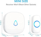 Wireless Doorbell, Remote Door Bell Ringer Wireless Long Range 1000FT, Matt Finish, SECRUI Wireless Doorbells for Home with 3 Plug-in Doorbell Chime and 2 Waterproof Ringer Button (White)