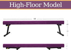 Adjustable&Foldable Gymnastics Balance Beam,6FT/8ft High-Low Level Floor Gymnastic Beam,No Tool Require, Gym Equipment for for Kids Children Girls Home Training