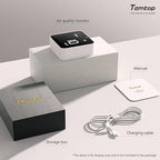 Temtop M10 Air Quality Monitor Indoor Air Quality Tester AQI PM2.5 VOCs Formaldehyde Detector for Home Air Testing, US Certified Air Sensor