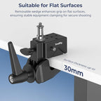SmallRig Super Clamp Kit 2-Pack, Heavy Duty Max Load 33lb /15kg, with a 1/4"-20 & a 3/8"-16 Top Screw on a 5/8" Stud, for Photography Studio Video Camera Lighting, for Round Pipe and Flat Surface 5318