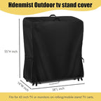 Hdenmist Outdoor TV Cover 38 Inch Weatherproof, Waterproof Outdoor TV Stand Covers for Rolling Mobile TV Stand Cart, Heavy Duty TV Screen Protector Covers for Outside- 38”L x 14”W x 55”H(Cover Only)