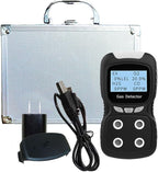 XLA Alert Portable Gas Detector, Gas Clip 4 Gas Monitor Meter Tester Analyzer, Rechargeable LCD Display Sound Light Shock Air Quality Tester, 2 Year Detector…