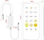 Pandery CCT LED Controller Kit,iOS/Andriod App Control 2.4G RF Wireless Remote Control,CCT LED Controller/Dimmer,for 2PIN CCT LED Strip Light,with Timing Function,Music Mode,Group Control