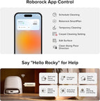 roborock Qrevo CurvX Robot Vacuum and Mop, 22,000Pa Suction, 3.14’’ Ultra Slim, Zero-Tangling Design, Reactive AI Obstacle Recognition, AdaptiLift Chassis, Auto Hot Water Mop Washing & Drying