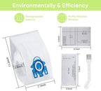 Puredaisy Replacement Dust Bags for Miele GN Vacuum Cleaners - Pack of 10 Bags, 3 Filter Sets, 1 Small Brush - Compatible with Classic C1, Complete C1/C2/C3, S2, S5, S8, S400 Series