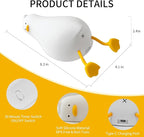 AVACOM Squishy Night Light, Lying Flat Duck Night Light, Travel Nightlight, 3 Level Dimmable Nursery, Rechargeable Bedside Touch Lamp for Breastfeeding Toddler Baby Kids Decor