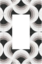 Bvtewkhz Black/White Art Marble 1 Gang Single Rocker Decorative Light Switch Covers Electrical Faceplate Switch Plates for Bathroom Kitchen Home