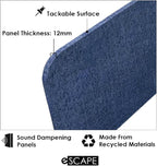 Escape Acoustic Wall Art | Matrix Design | Suspended Sound Proofing Panels | Eco-Friendly Recycled Material | 48X30 | Sesame Black