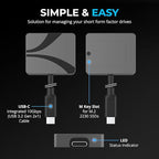 SABRENT USB-C Enclosure for M.2 2230 PCIe NVMe SSDs, 10Gbps Transfer Speed, UASP and Trim Support, Compatible with Windows, macOS, Linux (EC-NE30)
