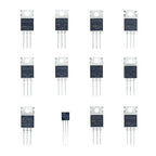 Minidodoca 12 Values 80 Pcs MOSFET Transistor Assortment Kit N&P Channel MOSFET IRFZ44N IRF510N IRF530N IRF530N IRF540N IRF640N IRF740 IRF840 RFP30N06LE 2N7000 IRF3205 IRF9540 Logic Level P&NMOS Kit