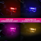 Car USB Night Light Bulb, Touch Dimmable Car Interior Ambient USB LED Lights Lamp,Portable Mini Glass Bottle Night Lamp, for Camping, Holiday Decoration, Party, Bedroom,Purple