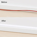 Rubber Bond TV Cord Hider Cable Protector - Strong Self Adhesive Wall Cord Cover Cable Hider - Low Profile Cable Management Wall Cord Concealer Cable Raceway