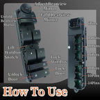 20835553 Driver Side Power Master Control Window & Door & Mirror Lock Switch,Fits for 07-14 Chevy Silverado 1500 2500 3500 Avalanche Suburban 1500 2500 Tahoe/GMC Sierra 1500 2500 3500 Yukon Yukon XL